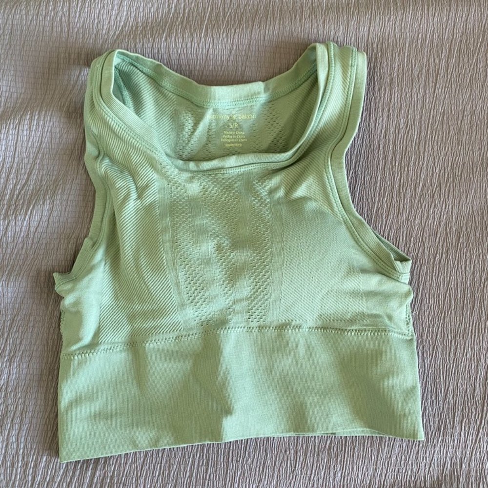 Small Light Green Workout Top